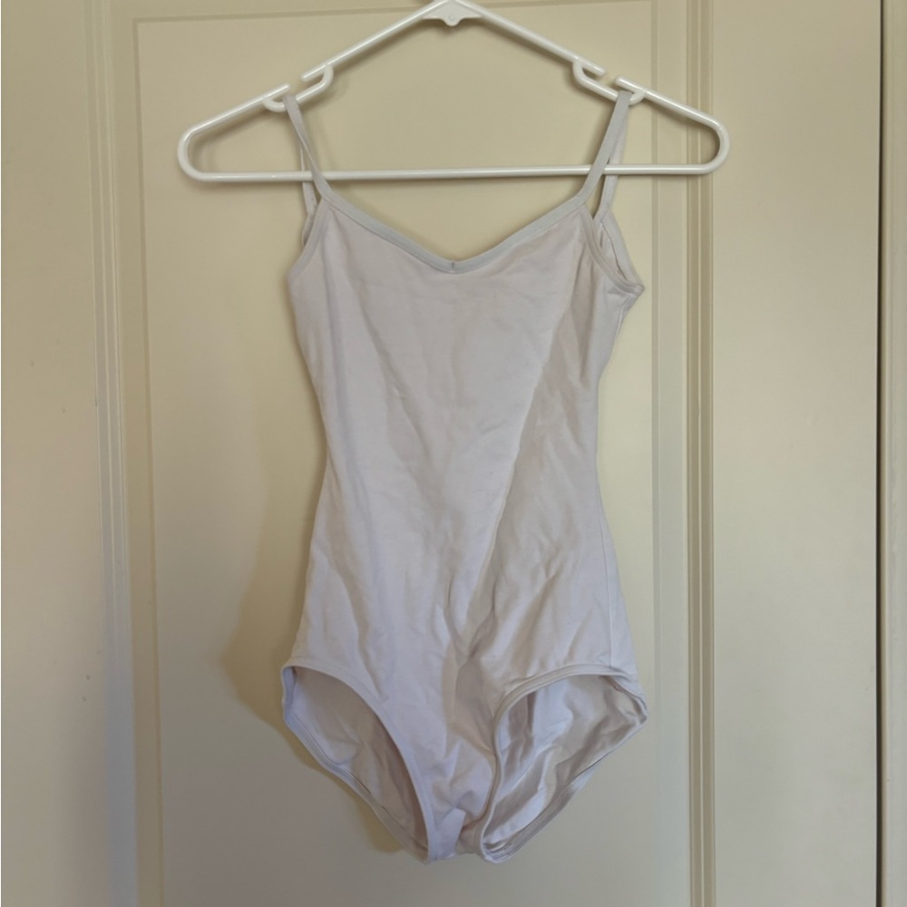 White capezio leotard size S